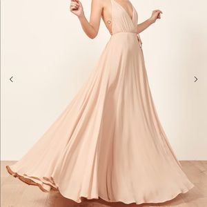 Reformation Callalily Dress Champagne